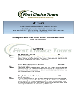2017 Tours - First Choice Tours