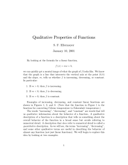 Qualitative Properties of Functions