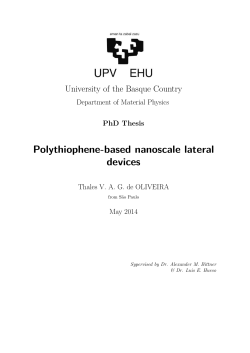 Polythiophene-based nanoscale lateral devices
