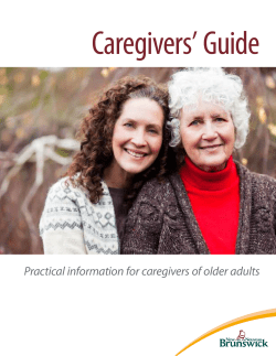 Caregivers Guide - Practical information for caregivers of older adults