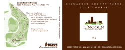 Scorecard - Milwaukee County Golf