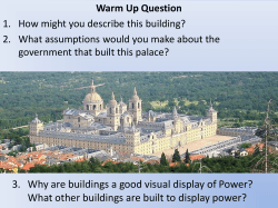 3. Why are buildings a good visual display of Power?