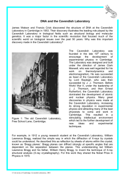 DNA and the Cavendish Laboratory