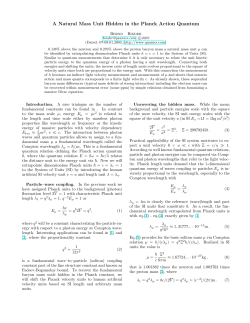 A Natural Mass Unit Hidden in the Planck Action