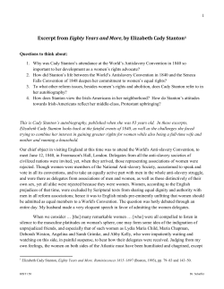 Excerpt from Eighty Years and More, by Elizabeth Cady Stanton1