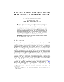 UNICORN: A Tool for Modeling and Reasoning on the Uncertainty of
