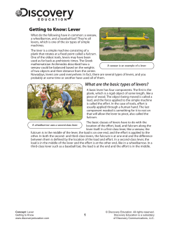 Getting to Know: Lever - Thomas C. Cario Middle School