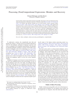 Processing (Non)Compositional Expressions: Mistakes and Recovery
