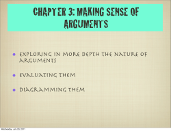 Chapter 3: MAKING SENSE OF ARGUMENTS