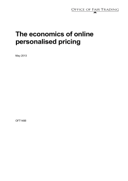 The economics of online personalised pricing