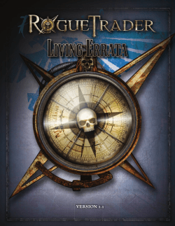 Errata for Rogue Trader