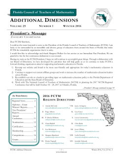 - Florida Council of Teachers of Mathematics
