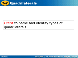 7-7 Quadrilaterals