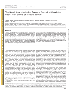 The Nicotinic Acetylcholine Receptor Subunit ɑ5 Mediates Short