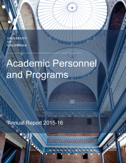Academic Personnel and Programs - University of California | Office