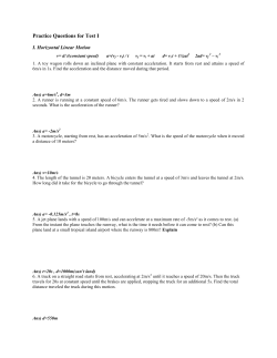 Practice Questions for Test I