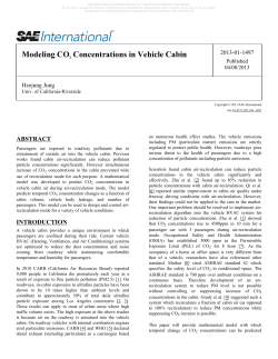 Modeling CO2 Concentrations in Vehicle Cabin