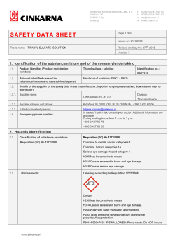 safety data sheet
