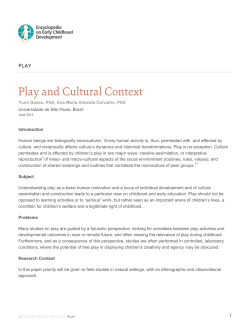 Play and Cultural Context