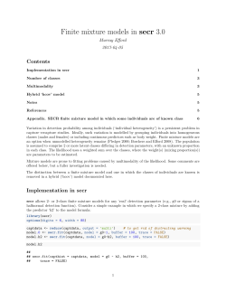 Finite mixture models in secr 3.0