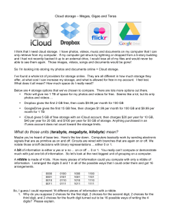 (terabyte, megabyte, kilobyte) mean?