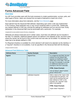 Forms Advanced Field