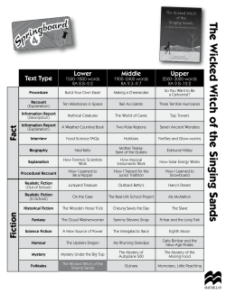 The Wicked Witch of the Singing Sands Teacher Notes