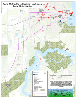 Route #7: Palatka to Buckman Lock Loop Route 21.8