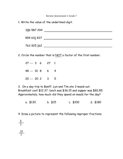 1. Write the value of the underlined digit. 346 587 294 894 631 837