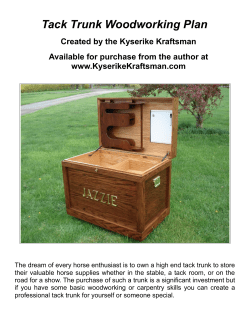 Tack Trunk Woodworking Plan