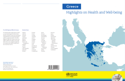 Greece. Highlights on health and well-being - WHO/Europe