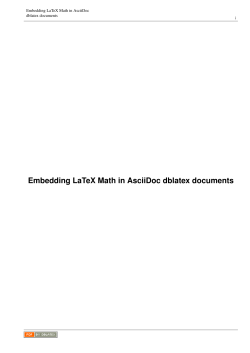 Embedding LaTeX Math in AsciiDoc dblatex documents