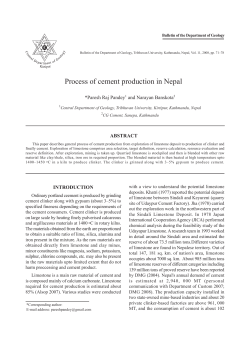 Process of cement production in Nepal