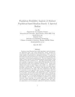 Population Scalability Analysis of Abstract