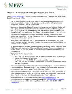 Buddhist monks create sand painting at Sac State