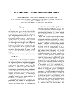 Detection of Negative Emotional States in Real