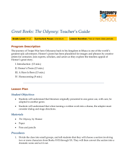 Great Books: The Odyssey: Teacher`s Guide