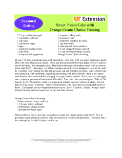 Sweet Potato Cake with Orange Cream Cheese Frosting