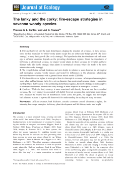 The lanky and the corky: fire-escape strategies in savanna woody