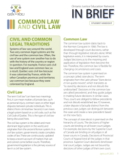 In Brief: Common Law and Civil Law