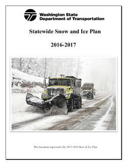 Snow and Ice Plan Introduction