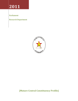 Mutare Central Constituency Profile