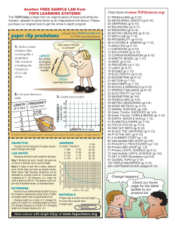 paper clip pendulums