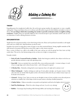 Making a Calming Box
