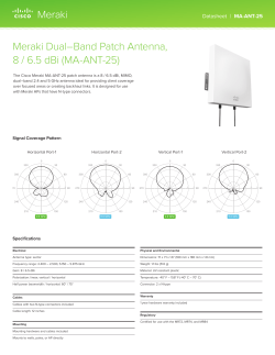 Meraki Dual&ndash;Band Patch Antenna, 8 / 6.5 dBi (MA-ANT-25)