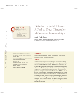 Diffusion in Solid Silicates: A Tool to Track Timescales