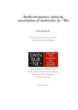 Radio-frequency induced association of molecules in Rb