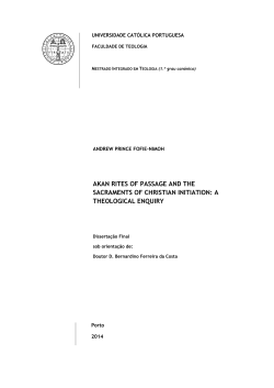 akan rites of passage and the sacraments of christian initiation