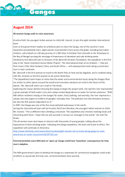 August 2014 - South Asia Water Initiative