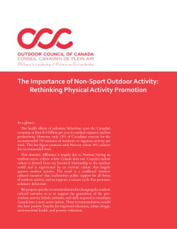 The Importance of Non-Sport Outdoor Activity